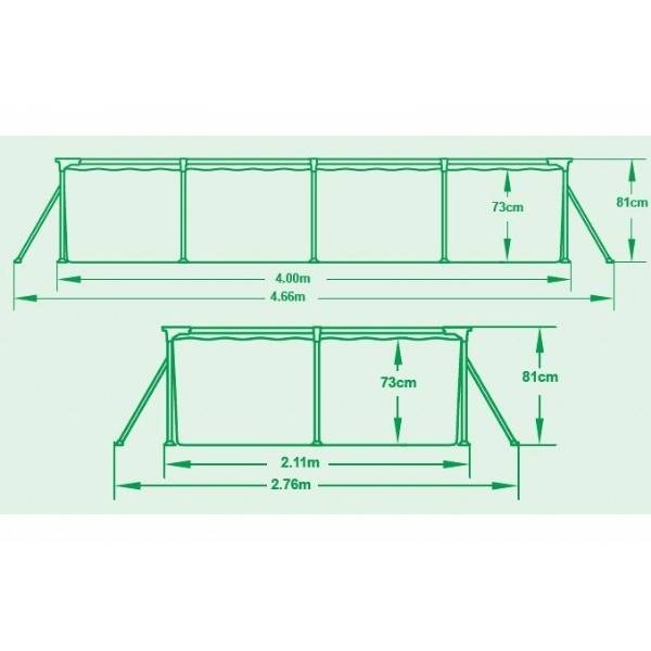 תמונה של בריכת שחייה מלבנית 400X211X81 ס"מ - בסט וואי BEST WAY - מרכז החימום
