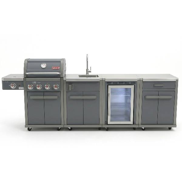 תמונה של מטבח חוץ 4 מבערים ירוק - קולמן רבולושן Coleman Revolution - מרכז החימום